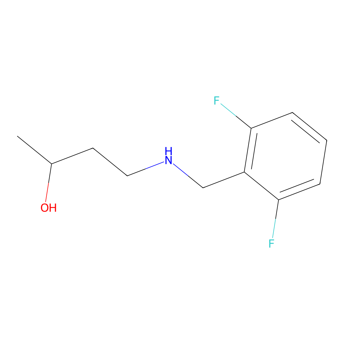 4-{[(2,6-Difluorophenyl)methyl]amino}butan-2-ol molecular structure, CAS 1343685-71-1