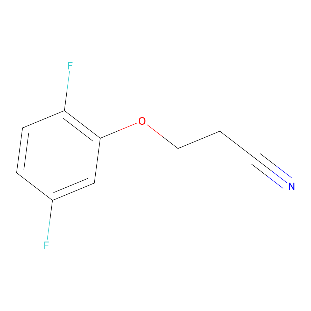 3-(2,5-Difluorophenoxy)propanenitrile molecular structure, CAS 1343685-74-4