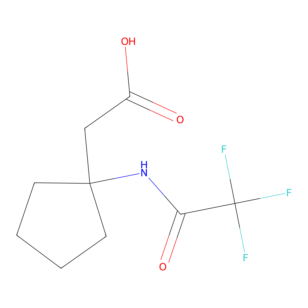 2-[1-(Trifluoroacetamido)cyclopentyl]acetic acid molecular structure, CAS 1343686-08-7