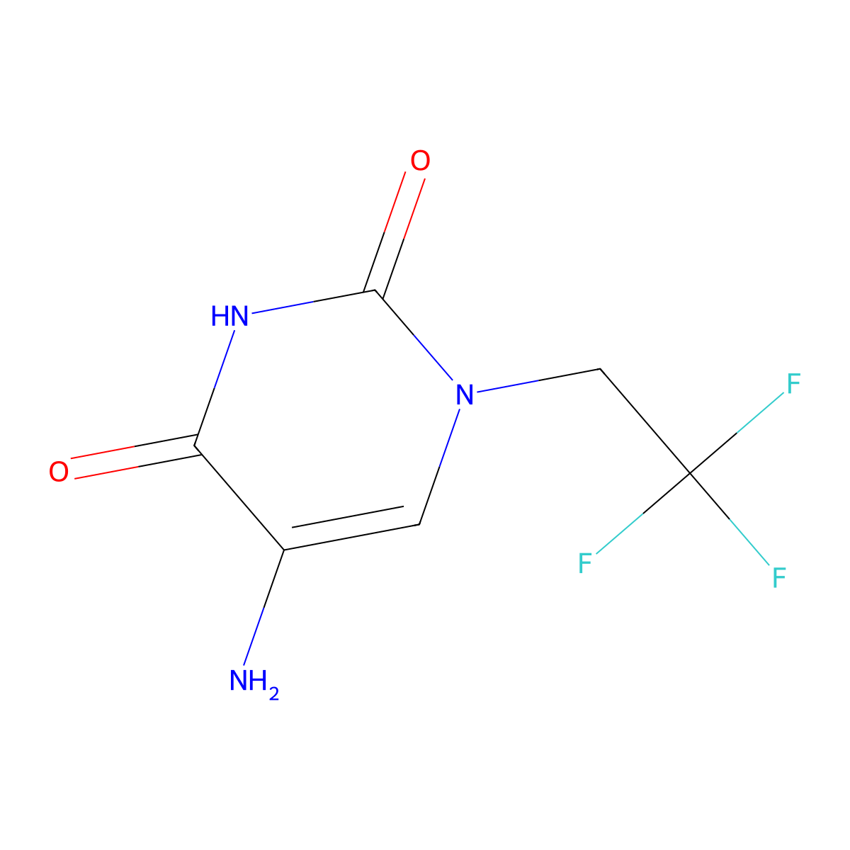 5-Amino-1-(2,2,2-trifluoroethyl)-1,2,3,4-tetrahydropyrimidine-2,4-dione molecular structure, CAS 1343687-02-4