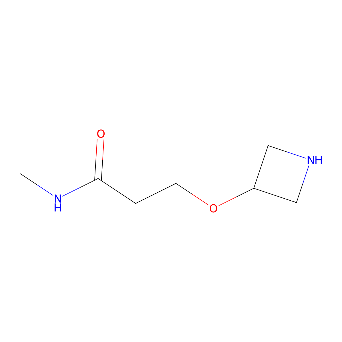 3-(azetidin-3-yloxy)-N-methylpropanamide molecular structure, CAS 1343689-14-4