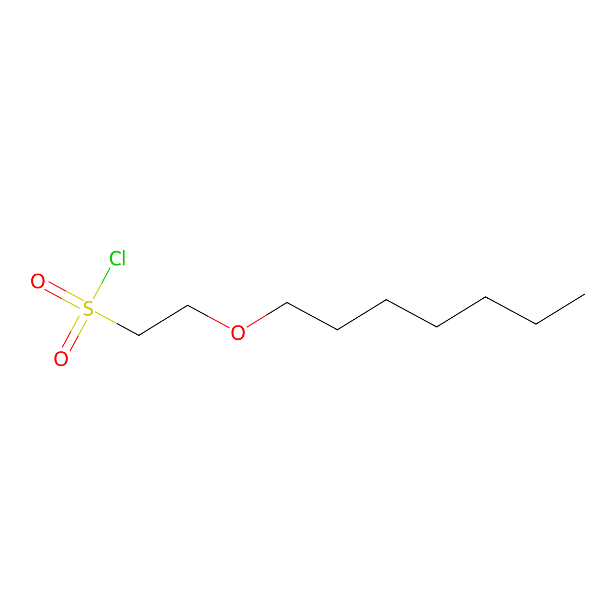 2-(Heptyloxy)ethane-1-sulfonyl chloride molecular structure, CAS 1343692-87-4