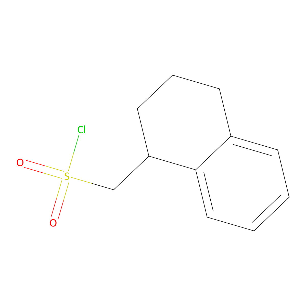 (1,2,3,4-Tetrahydronaphthalen-1-yl)methanesulfonyl chloride molecular structure, CAS 1343693-98-0