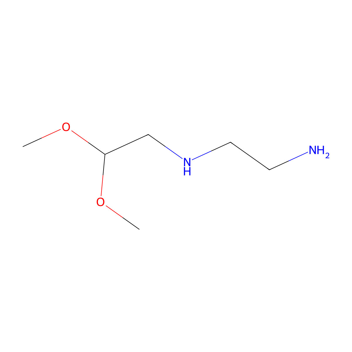 N1-(2,2-Dimethoxyethyl)ethane-1,2-diamine molecular structure, CAS 1343699-21-7