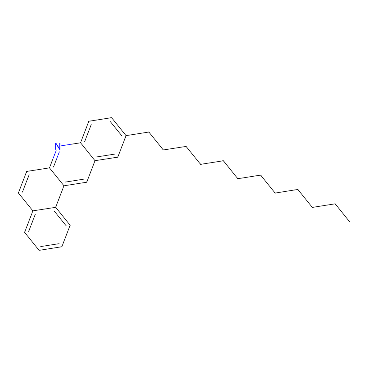 2-Dodecyl-5-azatetraphene molecular structure, CAS 134370-02-8