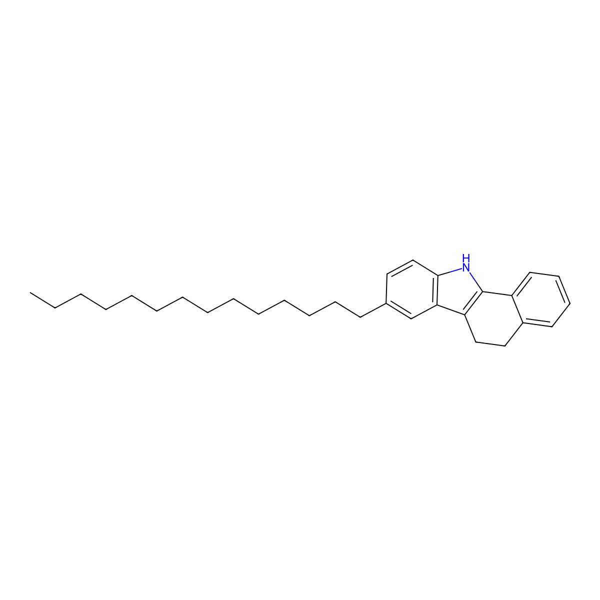 8-Tetradecyl-5H,6H,11H-benzo[a]carbazole molecular structure, CAS 134370-05-1