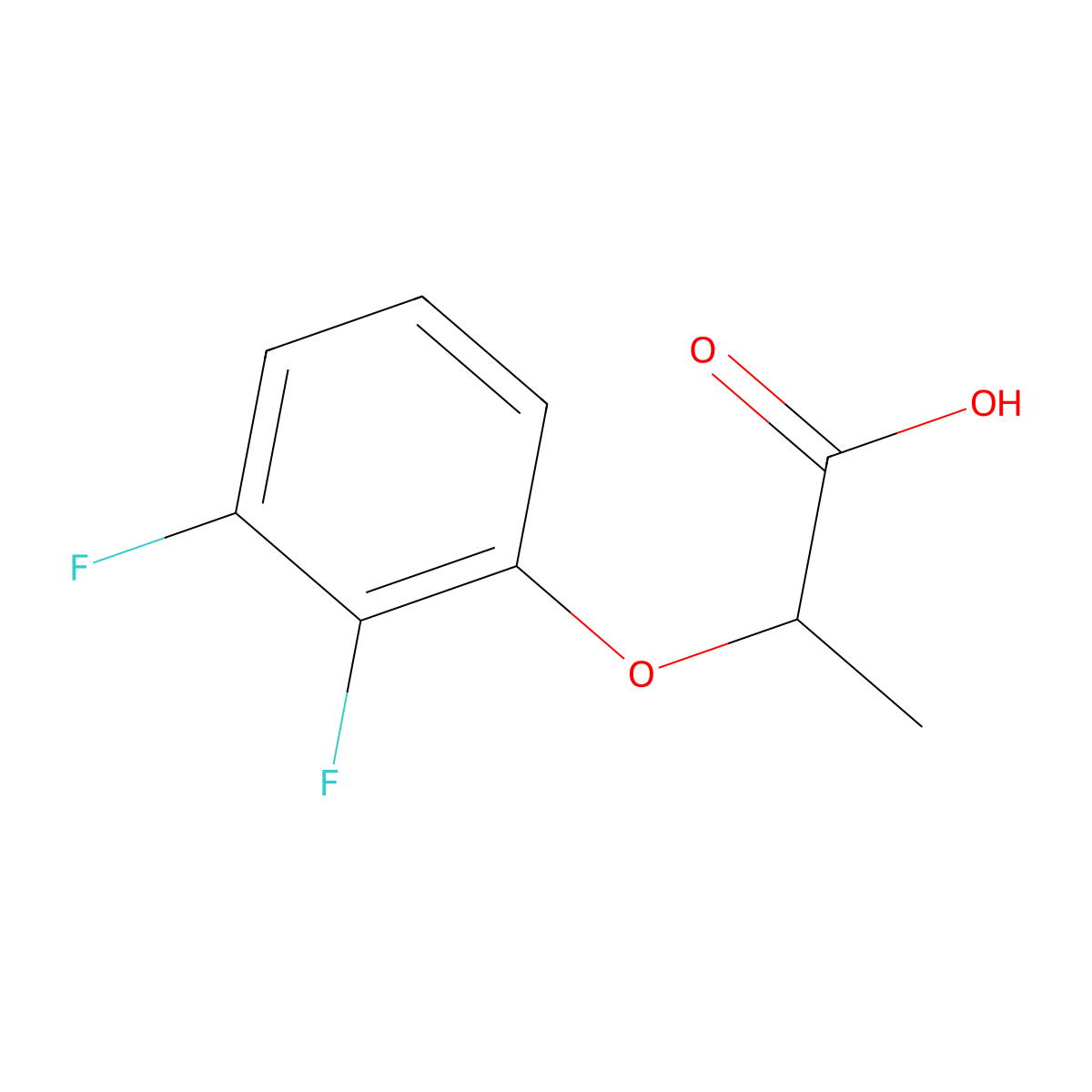 2-(2,3-Difluorophenoxy)propanoic acid molecular structure, CAS 1343700-02-6