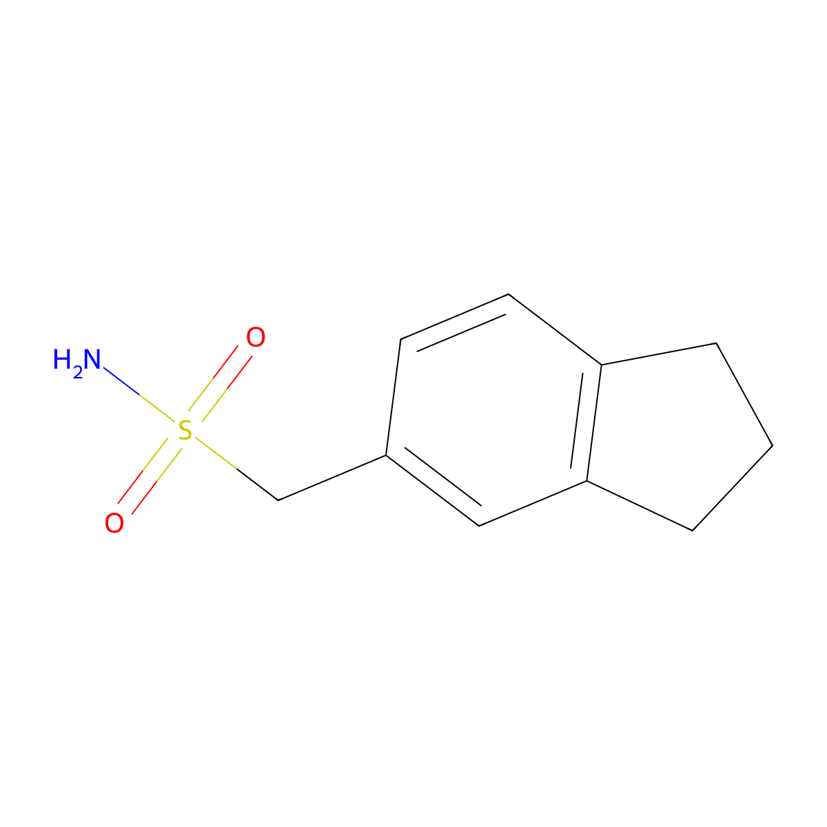 (2,3-dihydro-1H-inden-5-yl)methanesulfonamide molecular structure, CAS 1343701-00-7