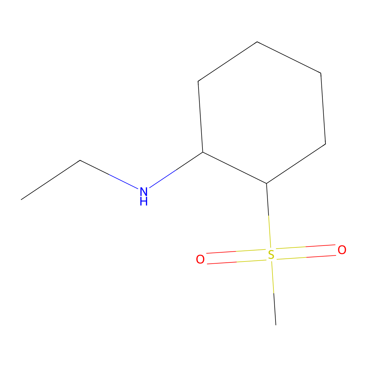 N-ethyl-2-methanesulfonylcyclohexan-1-amine molecular structure, CAS 1343701-24-5
