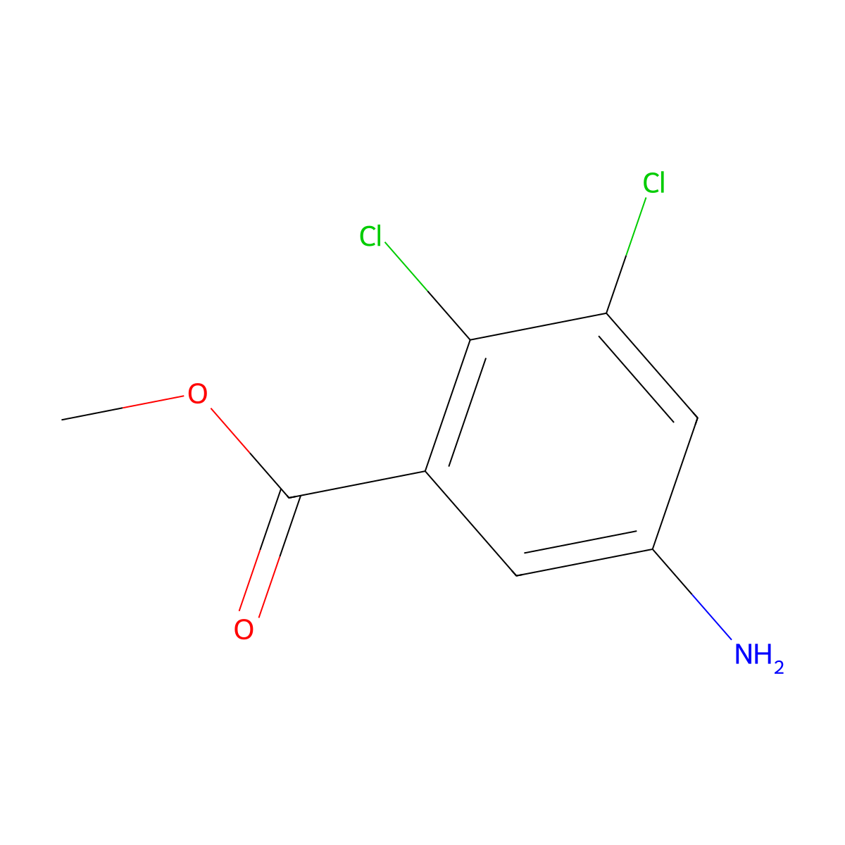 Methyl 5-amino-2,3-dichlorobenzoate molecular structure, CAS 1343702-03-3