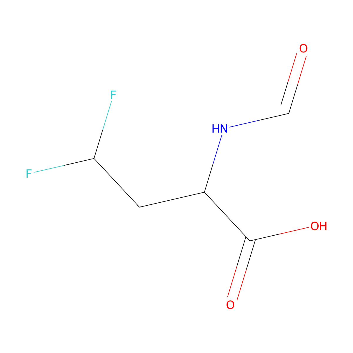 4,4-Difluoro-2-formamidobutanoic acid molecular structure, CAS 1343704-63-1