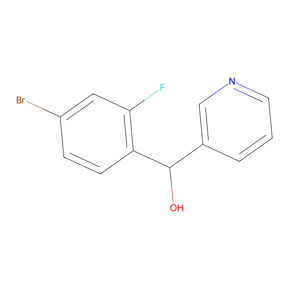 alpha-(4-Bromo-2-fluorophenyl)-3-pyridinemethanol molecular structure, CAS 1343705-99-6