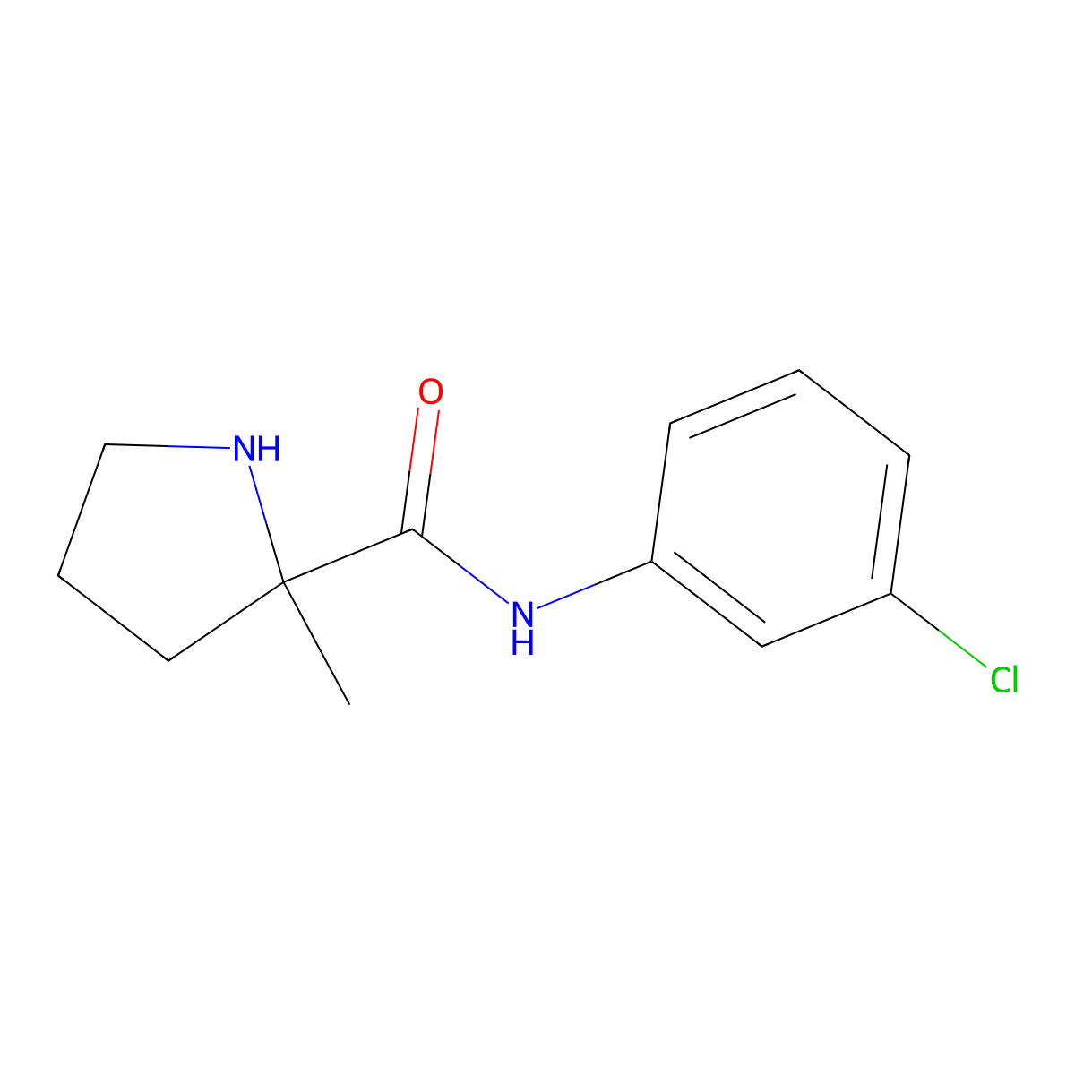 N-(3-chlorophenyl)-2-methylpyrrolidine-2-carboxamide molecular structure, CAS 1343706-79-5