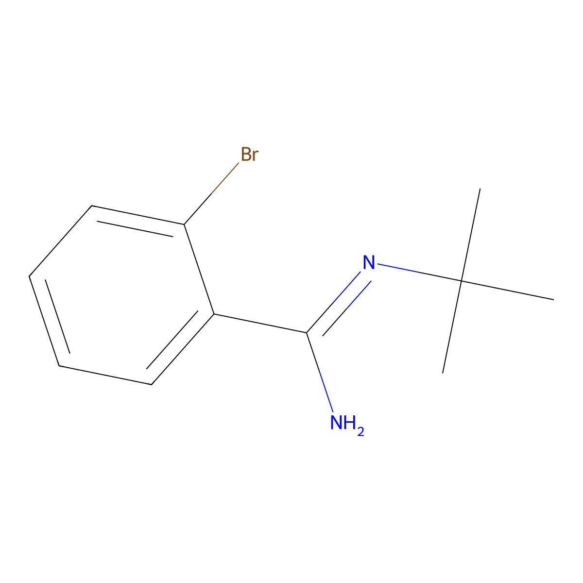 N-tert-Butyl-2-bromobenzenecarboximidamide molecular structure, CAS 1343707-11-8