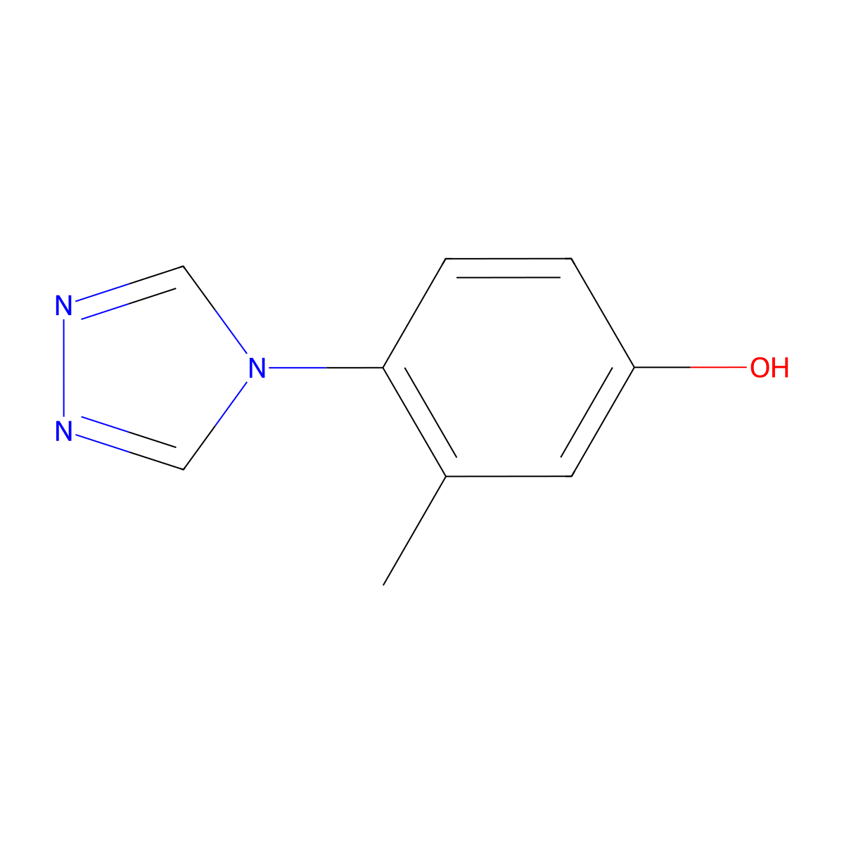 3-Methyl-4-(4H-1,2,4-triazol-4-yl)phenol molecular structure, CAS 1343707-89-0