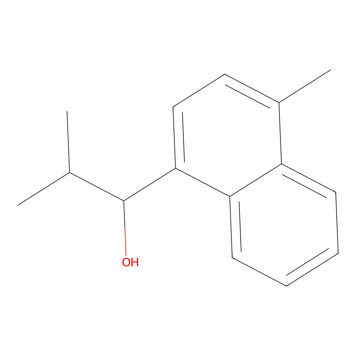 2-Methyl-1-(4-methylnaphthalen-1-yl)propan-1-ol molecular structure, CAS 1343708-99-5