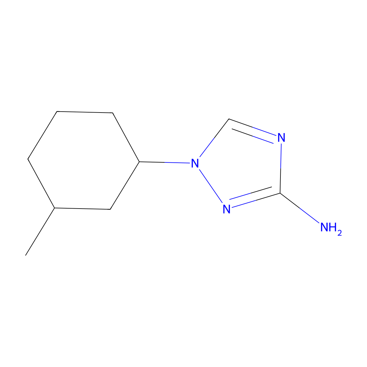 1-(3-Methylcyclohexyl)-1H-1,2,4-triazol-3-amine molecular structure, CAS 1343711-42-1