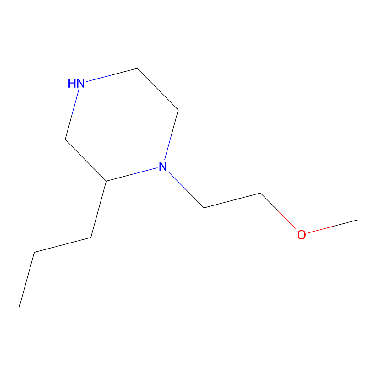 1-(2-Methoxyethyl)-2-propylpiperazine molecular structure, CAS 1343711-61-4