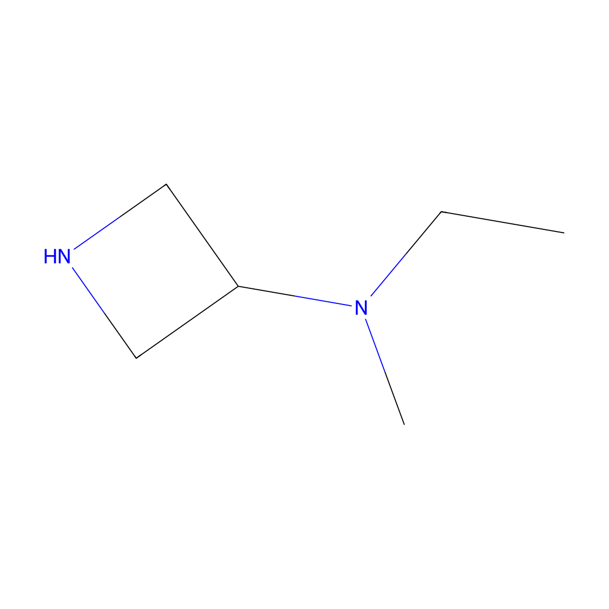 N-ethyl-N-methylazetidin-3-amine molecular structure, CAS 1343711-73-8