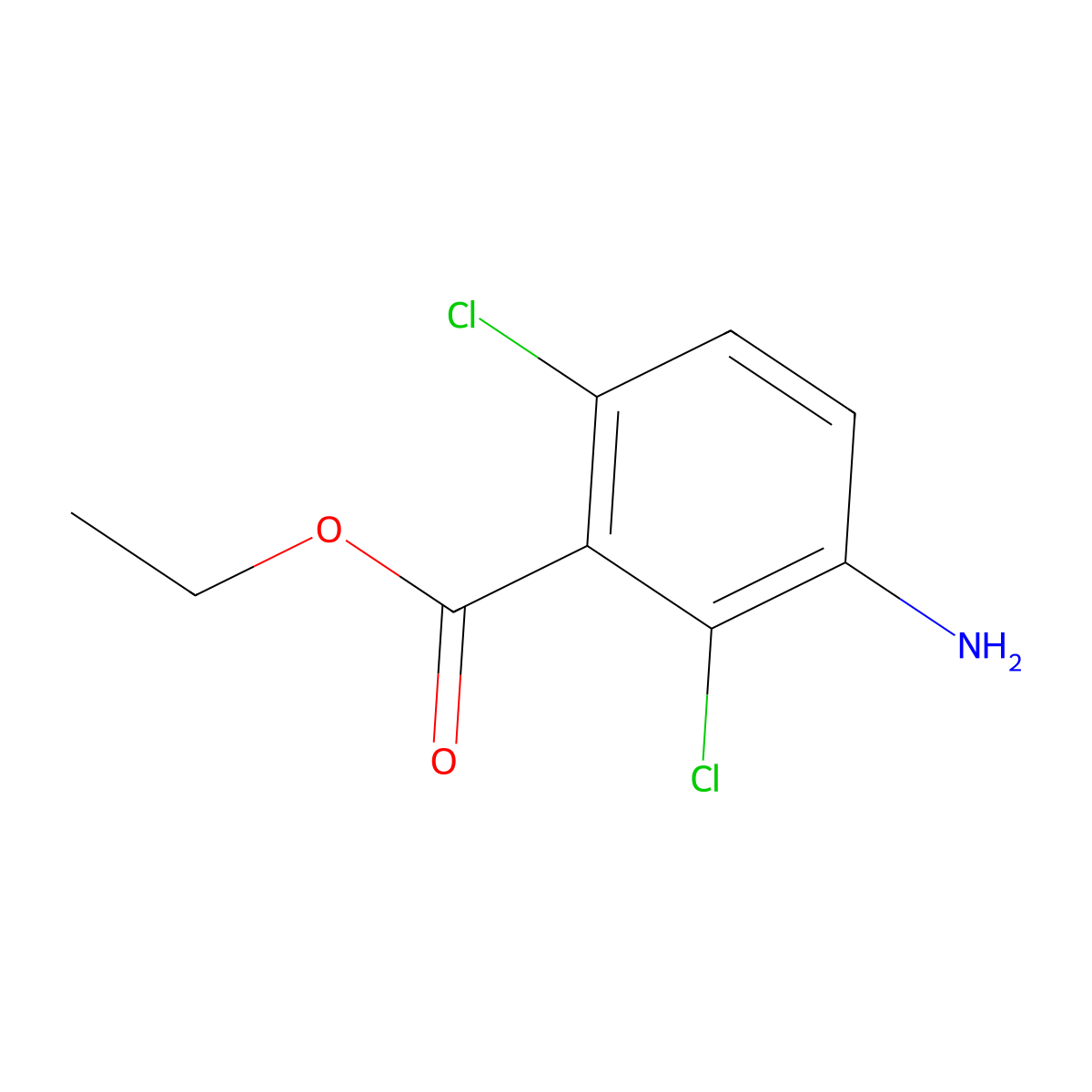 Ethyl 3-amino-2,6-dichlorobenzoate molecular structure, CAS 1343713-82-5