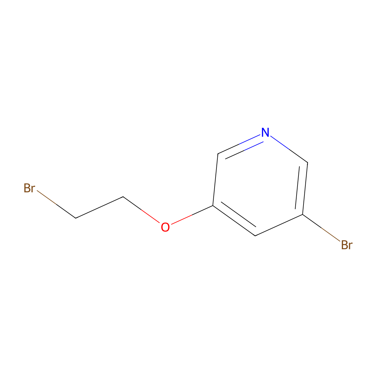 3-Bromo-5-(2-bromoethoxy)pyridine molecular structure, CAS 1343714-29-3