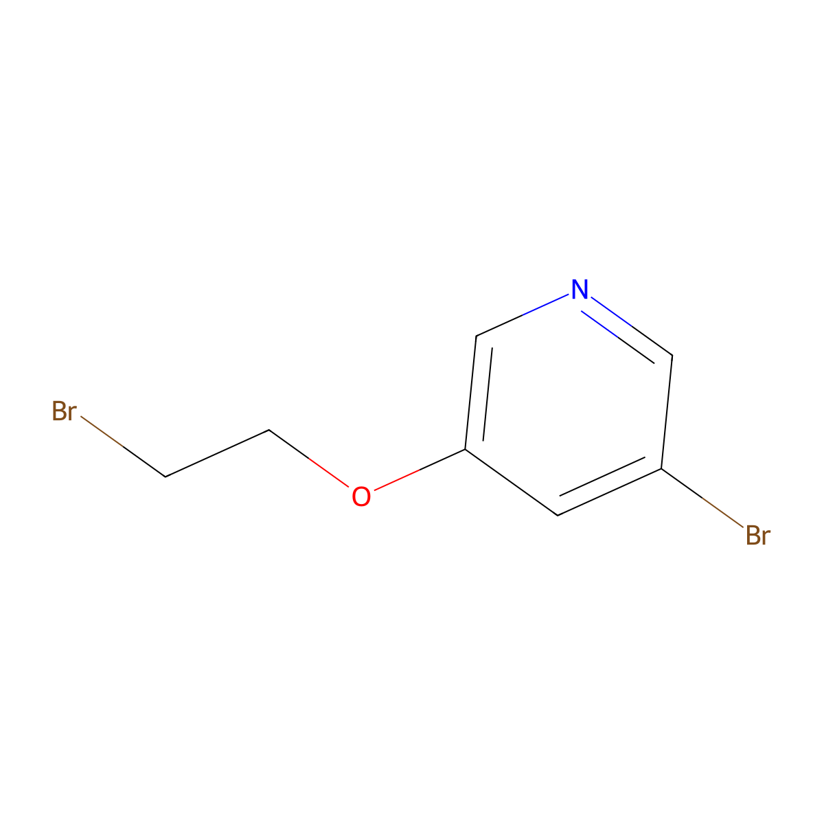 3-Bromo-5-(2-bromoethoxy)pyridine molecular structure, CAS 1343714-29-3