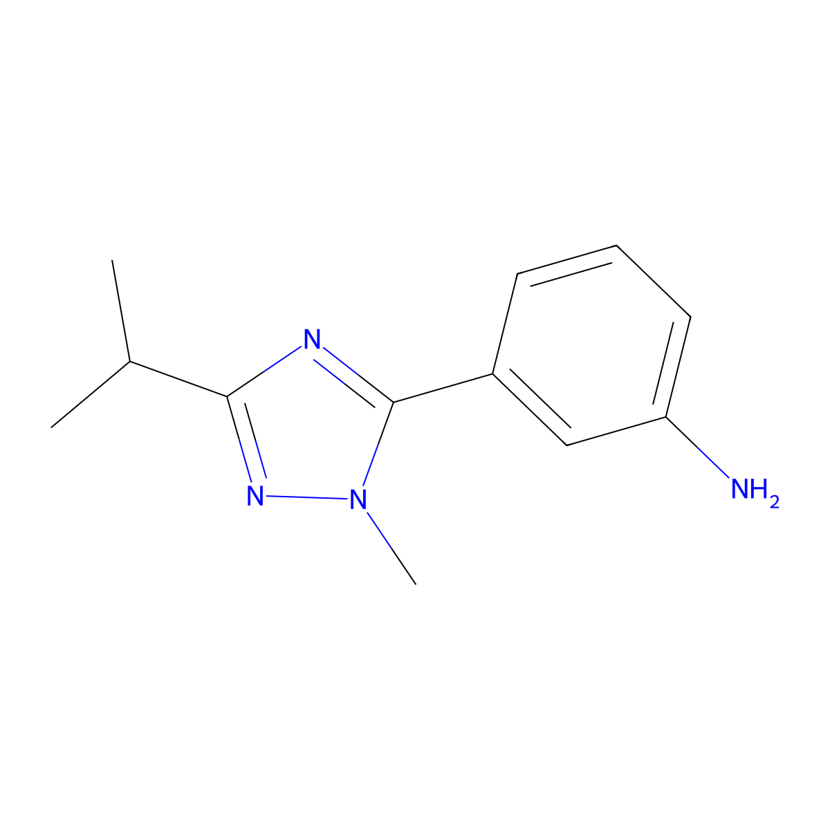3-(3-Isopropyl-1-methyl-1h-1,2,4-triazol-5-yl)aniline molecular structure, CAS 1343717-74-7