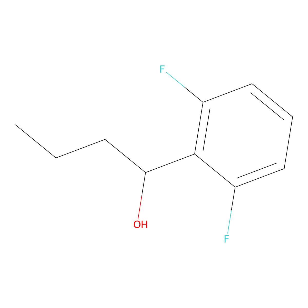 2,6-Difluoro-alpha-propylbenZenemethanol molecular structure, CAS 1343721-60-7