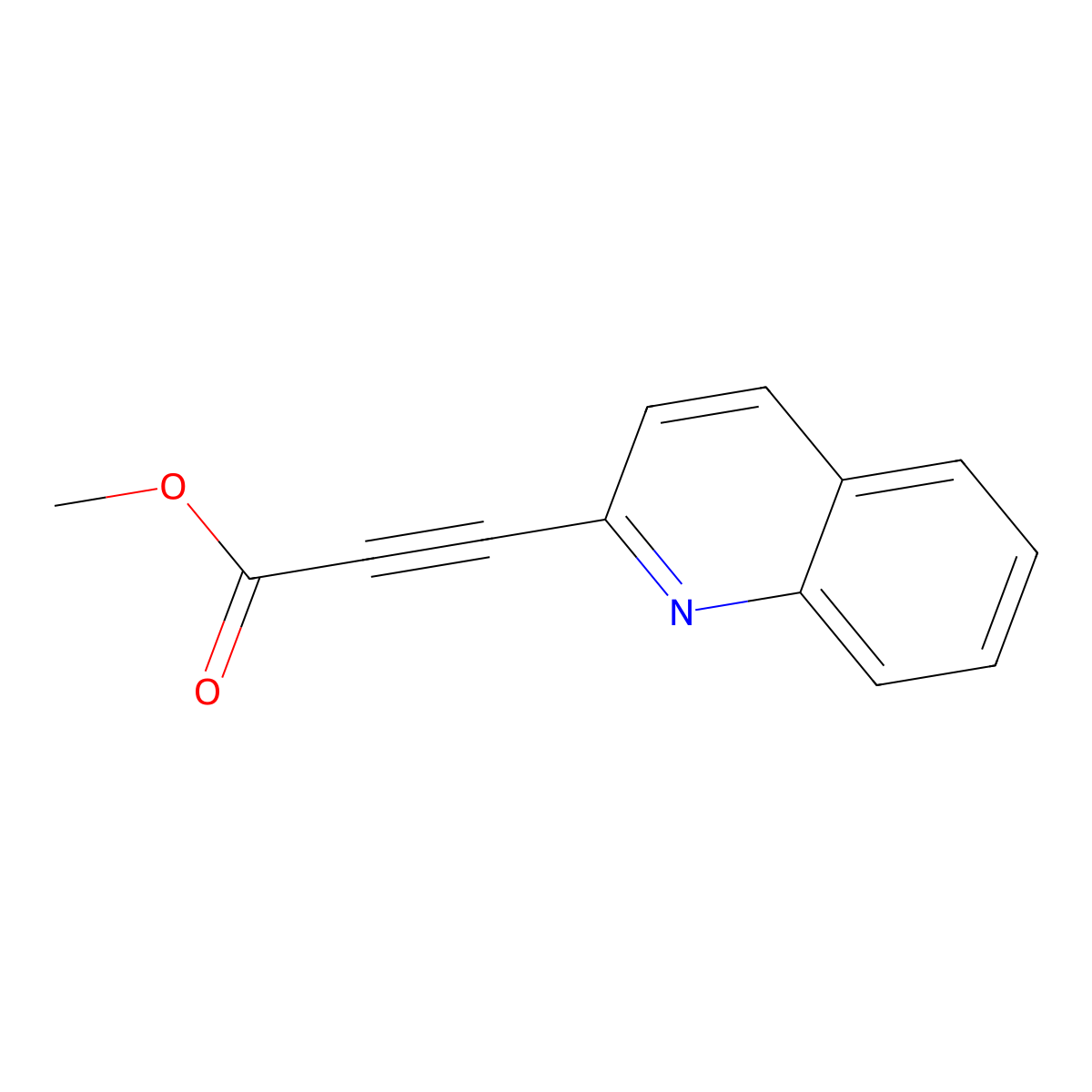 Methyl 3-(quinolin-2-YL)propiolate molecular structure, CAS 1343724-49-1