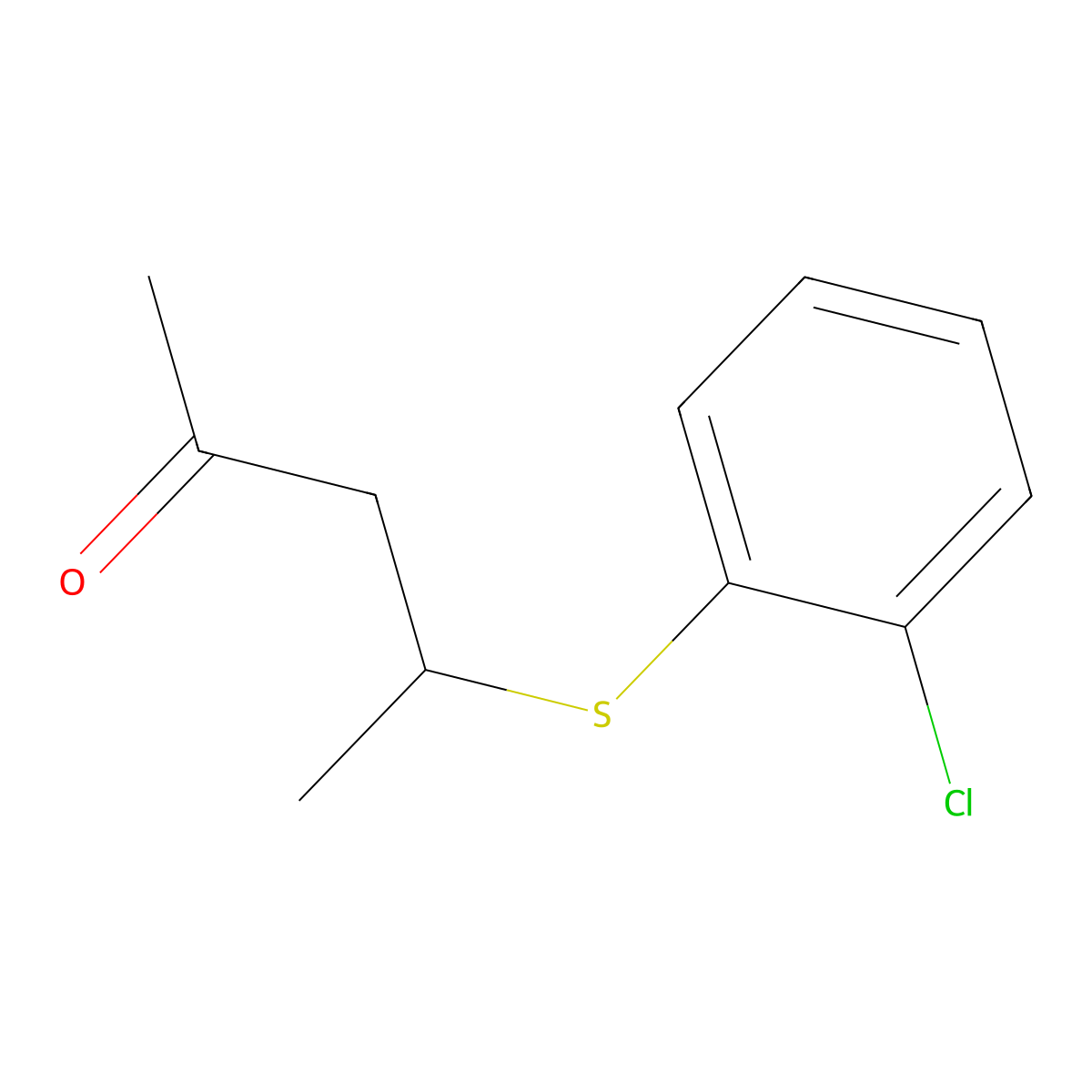 4-((2-Chlorophenyl)thio)pentan-2-one molecular structure, CAS 1343725-60-9