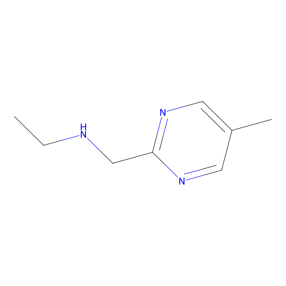 Ethyl[(5-methylpyrimidin-2-yl)methyl]amine molecular structure, CAS 1343730-86-8