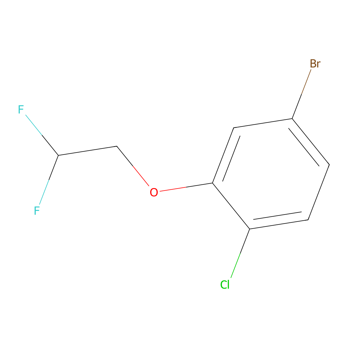 4-Bromo-1-chloro-2-(2,2-difluoroethoxy)benzene molecular structure, CAS 1343731-27-0