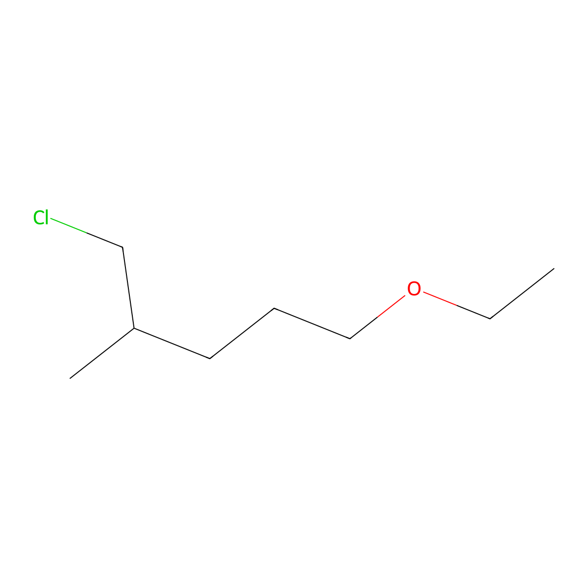 1-Chloro-5-ethoxy-2-methylpentane molecular structure, CAS 1343732-15-9