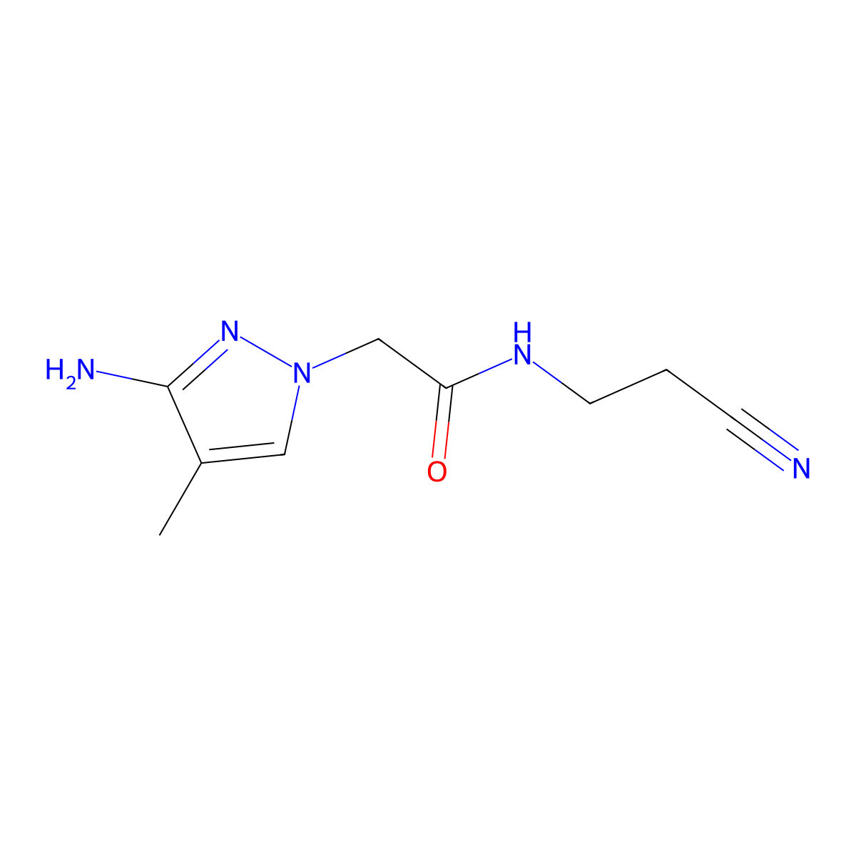 2-(3-Amino-4-methyl-1h-pyrazol-1-yl)-N-(2-cyanoethyl)acetamide molecular structure, CAS 1343732-16-0