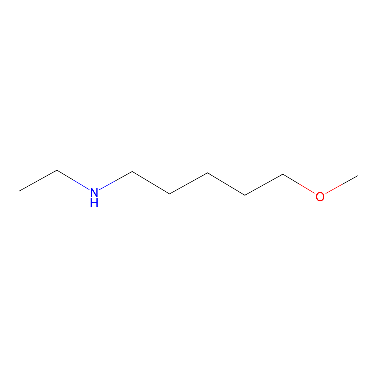 Ethyl(5-methoxypentyl)amine molecular structure, CAS 1343733-14-1