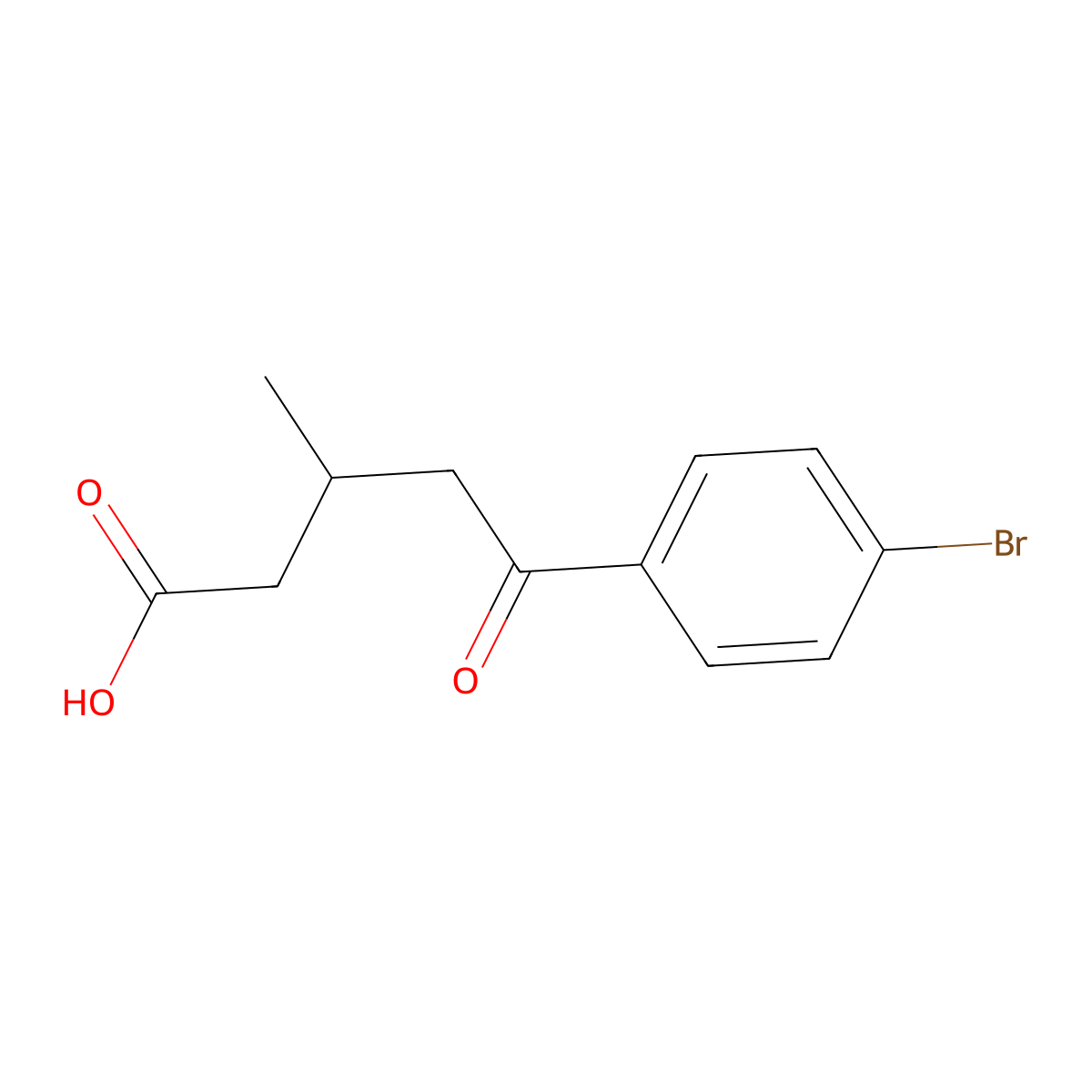 5-(4-Bromophenyl)-3-methyl-5-oxopentanoic acid molecular structure, CAS 1343735-62-5