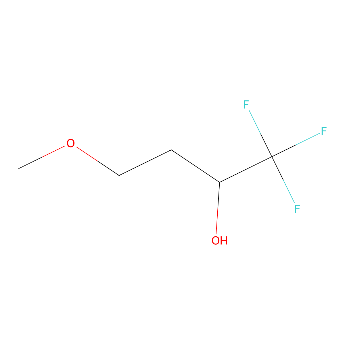1,1,1-Trifluoro-4-methoxybutan-2-ol molecular structure, CAS 1343738-56-6