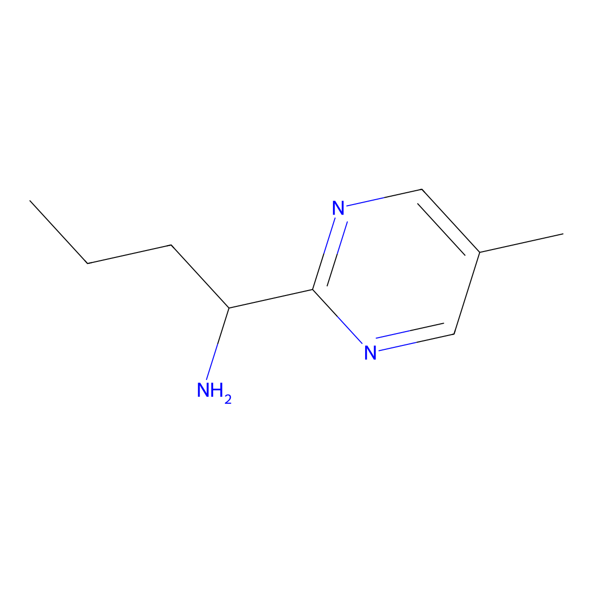 1-(5-Methylpyrimidin-2-yl)butan-1-amine molecular structure, CAS 1343741-21-8