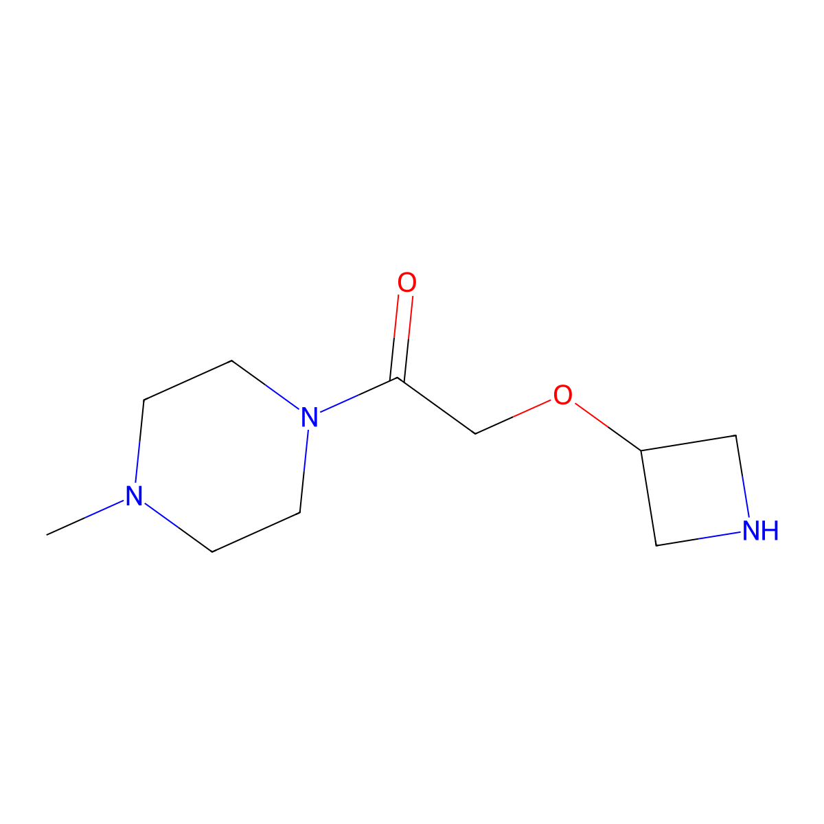 2-(Azetidin-3-yloxy)-1-(4-methylpiperazin-1-yl)ethan-1-one molecular structure, CAS 1343752-10-2