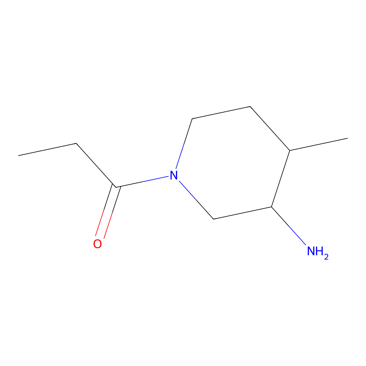 1-(3-Amino-4-methylpiperidin-1-yl)propan-1-one molecular structure, CAS 1343752-75-9