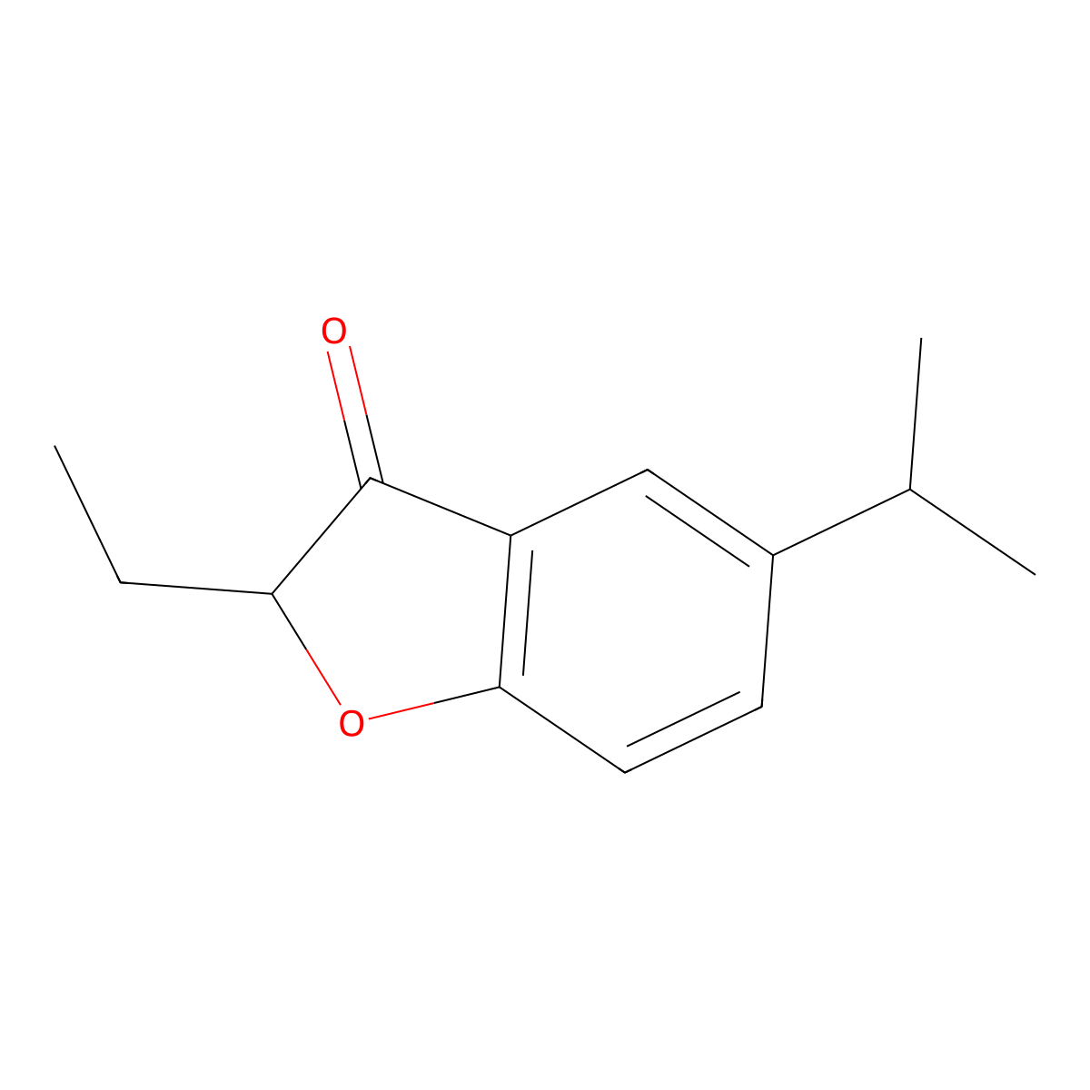 2-Ethyl-5-(propan-2-YL)-2,3-dihydro-1-benzofuran-3-one molecular structure, CAS 1343753-35-4