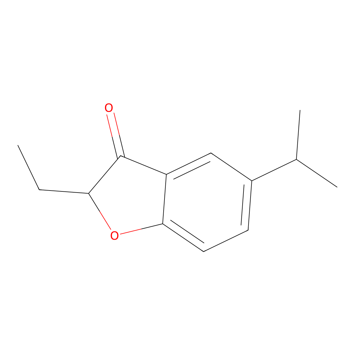 2-Ethyl-5-(propan-2-YL)-2,3-dihydro-1-benzofuran-3-one molecular structure, CAS 1343753-35-4
