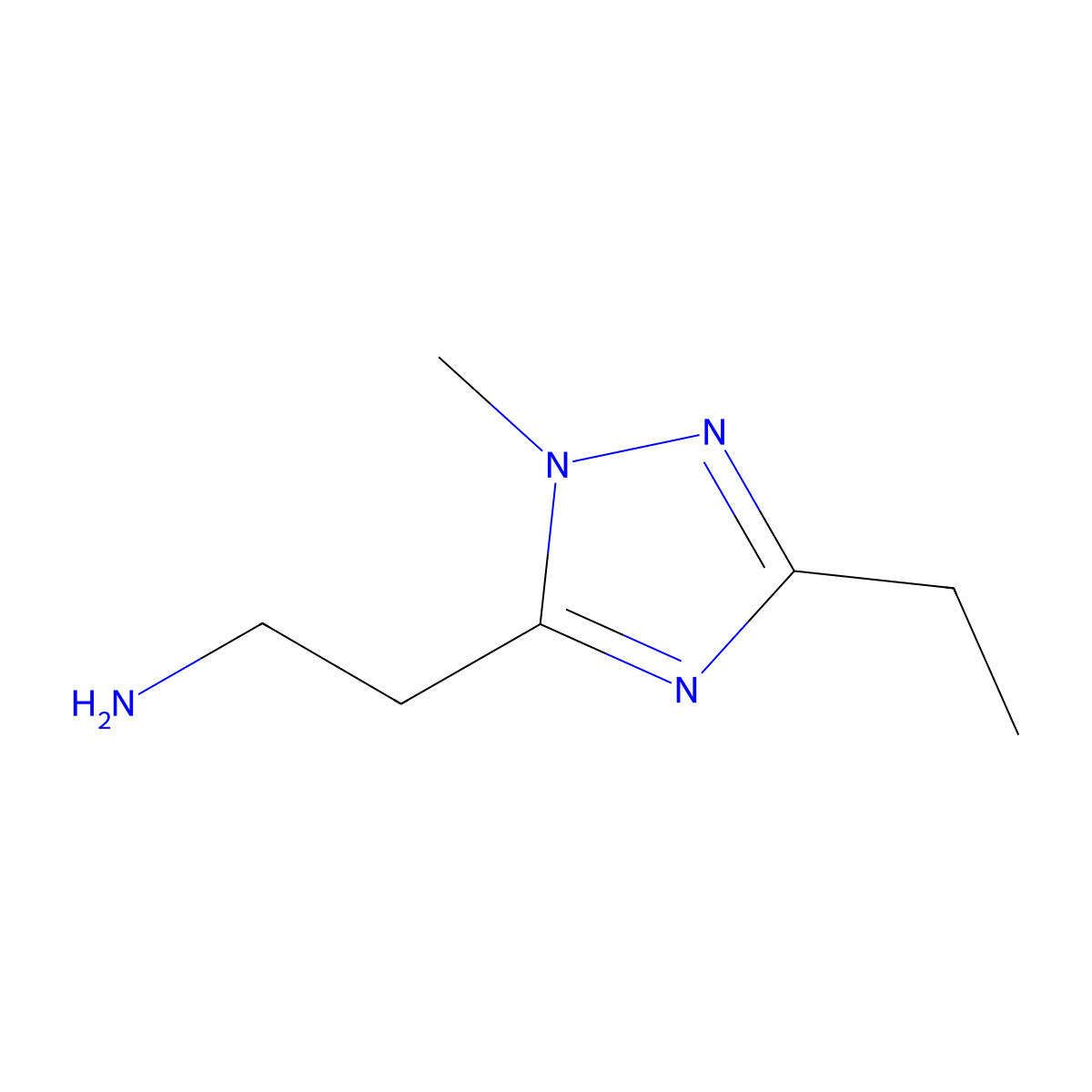 2-(3-Ethyl-1-methyl-1h-1,2,4-triazol-5-yl)ethan-1-amine molecular structure, CAS 1343756-59-1