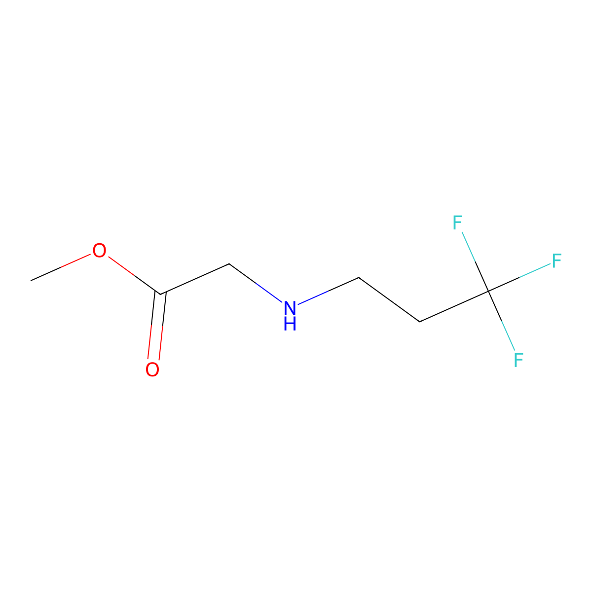 Methyl 2-[(3,3,3-trifluoropropyl)amino]acetate molecular structure, CAS 1343757-79-8