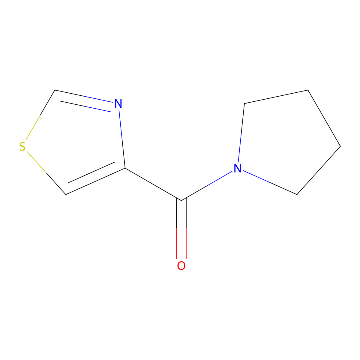 4-(Pyrrolidine-1-carbonyl)-1,3-thiazole molecular structure, CAS 1343759-27-2