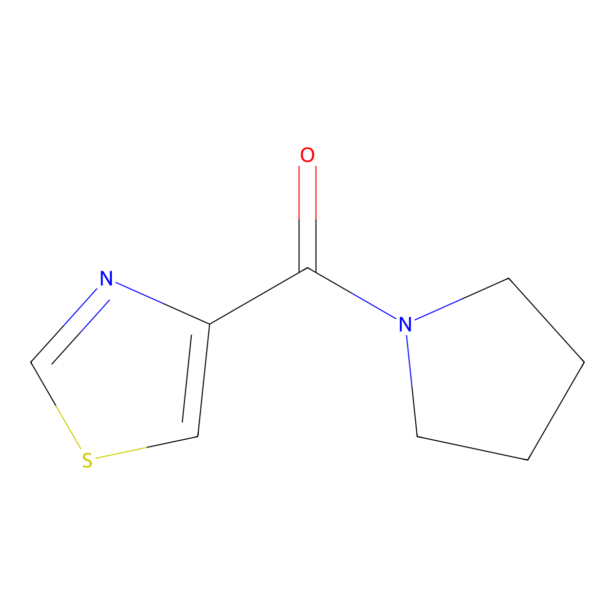 4-(Pyrrolidine-1-carbonyl)-1,3-thiazole molecular structure, CAS 1343759-27-2