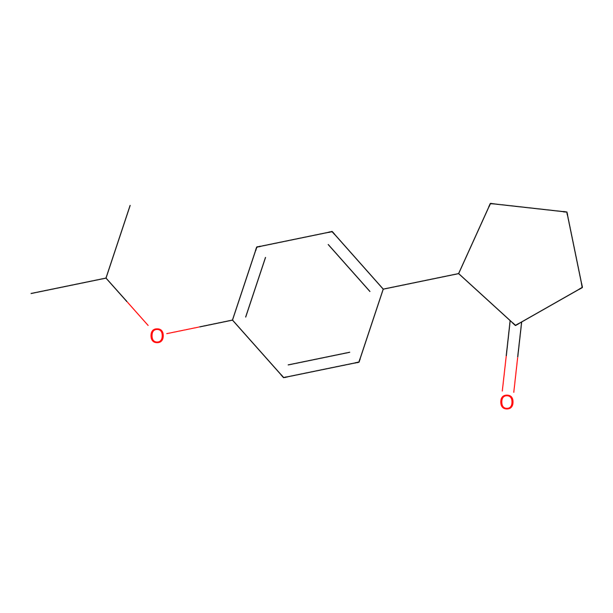 2-[4-(Propan-2-yloxy)phenyl]cyclopentan-1-one molecular structure, CAS 1343760-78-0