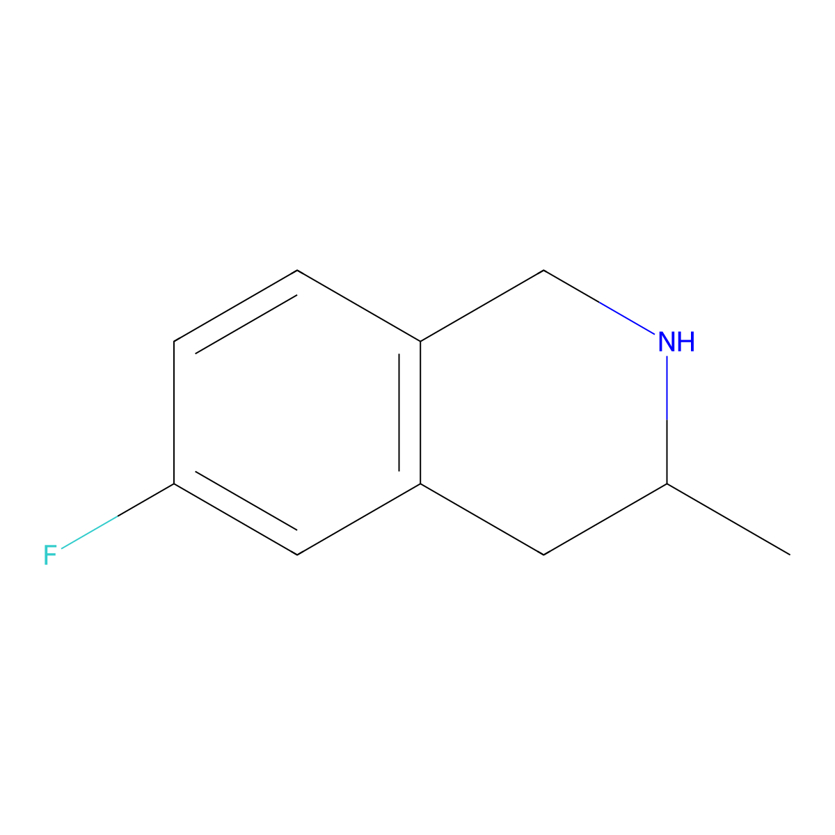 6-Fluoro-3-methyl-1,2,3,4-tetrahydroisoquinoline molecular structure, CAS 1343763-36-9