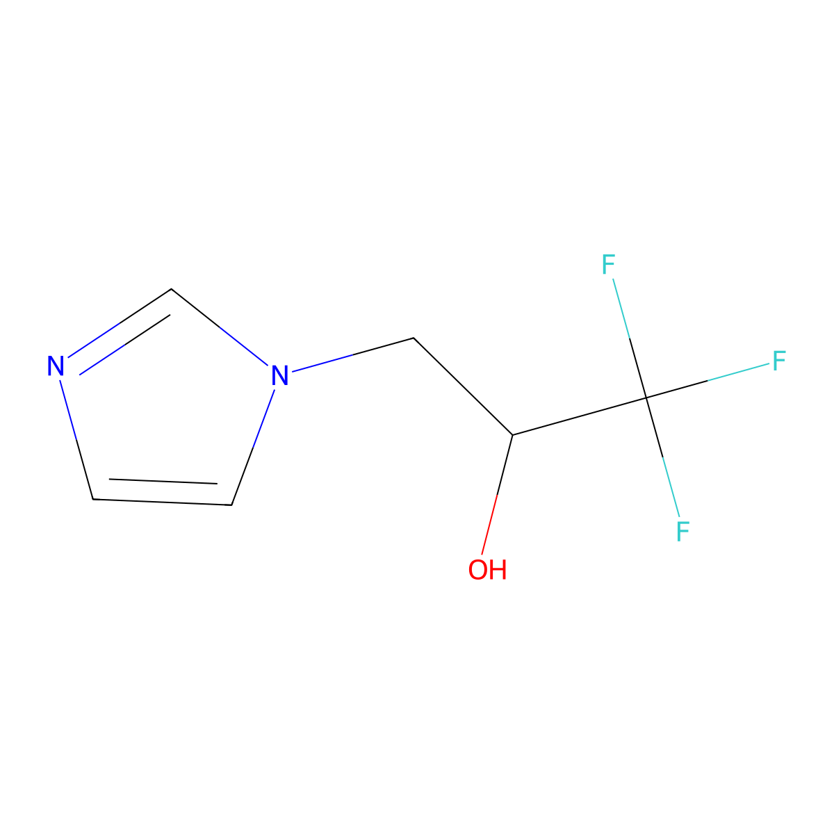 1,1,1-trifluoro-3-(1H-imidazol-1-yl)propan-2-ol molecular structure, CAS 1343763-62-1