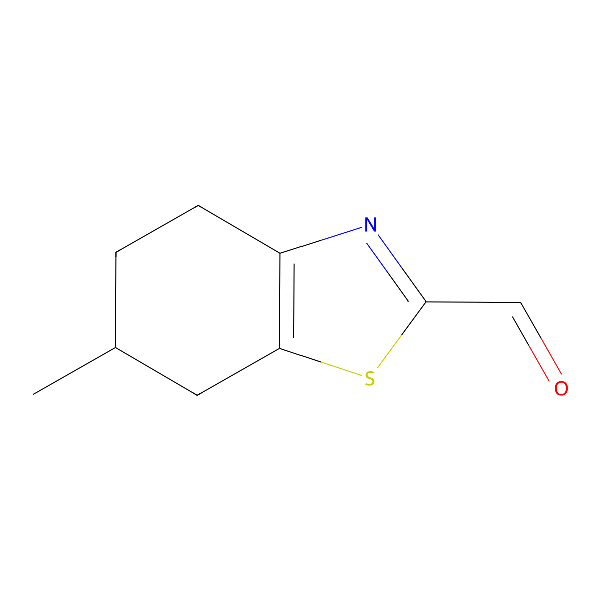6-Methyl-4,5,6,7-tetrahydro-1,3-benzothiazole-2-carbaldehyde molecular structure, CAS 1343764-35-1